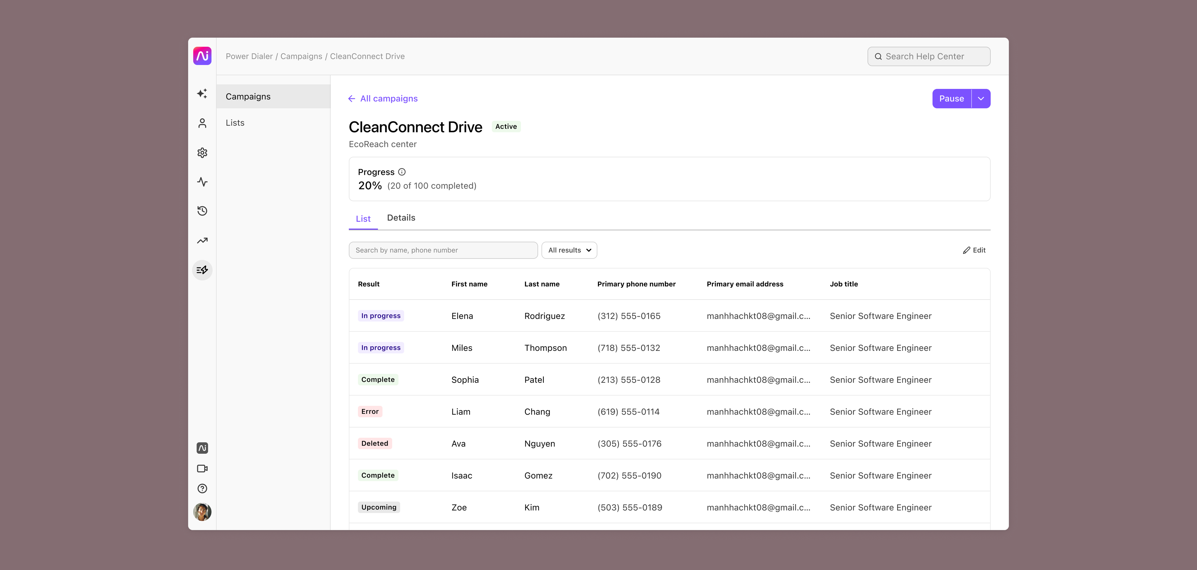 Power Dialer for Sales teams